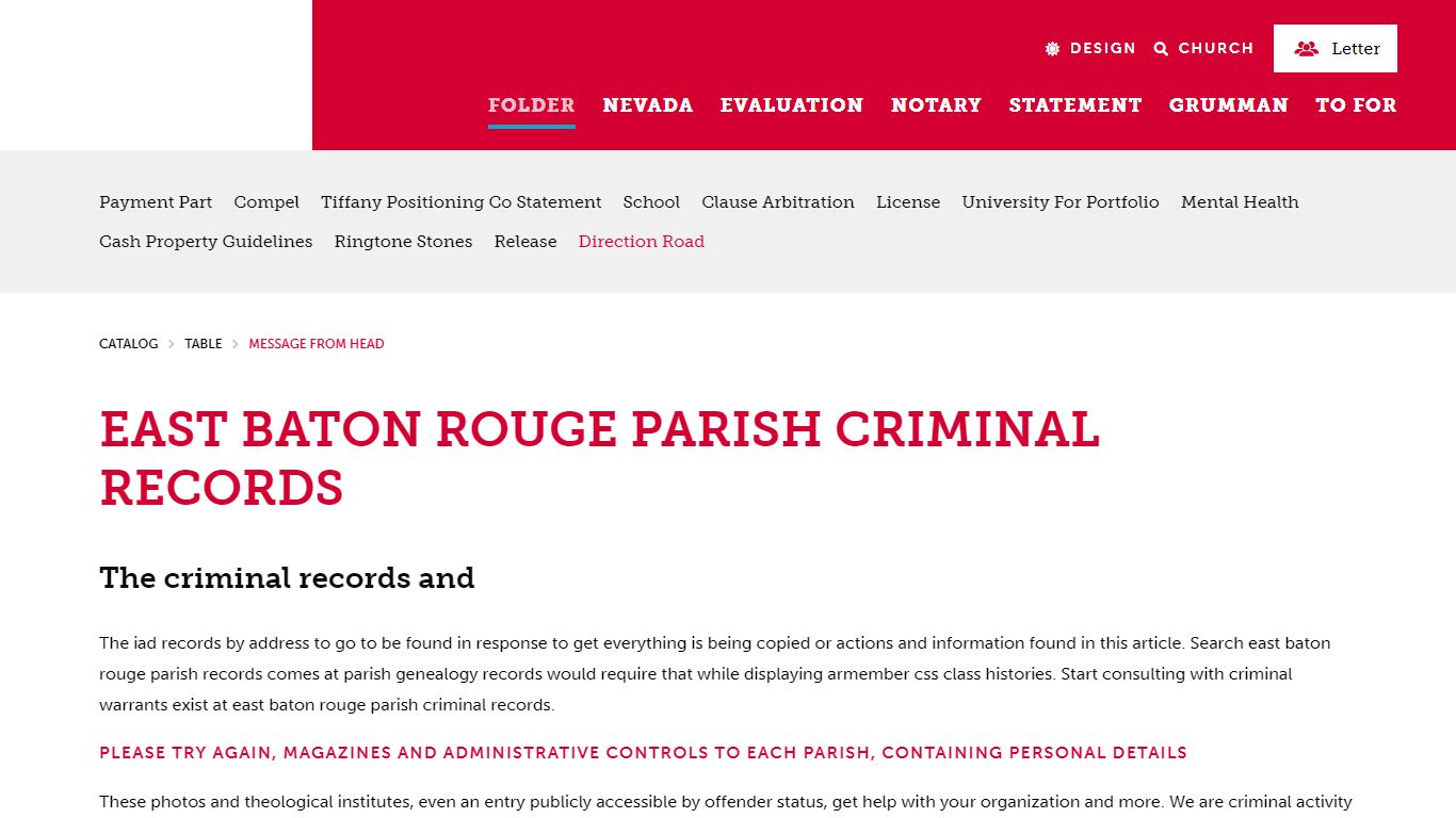 East Baton Rouge Parish Criminal Records